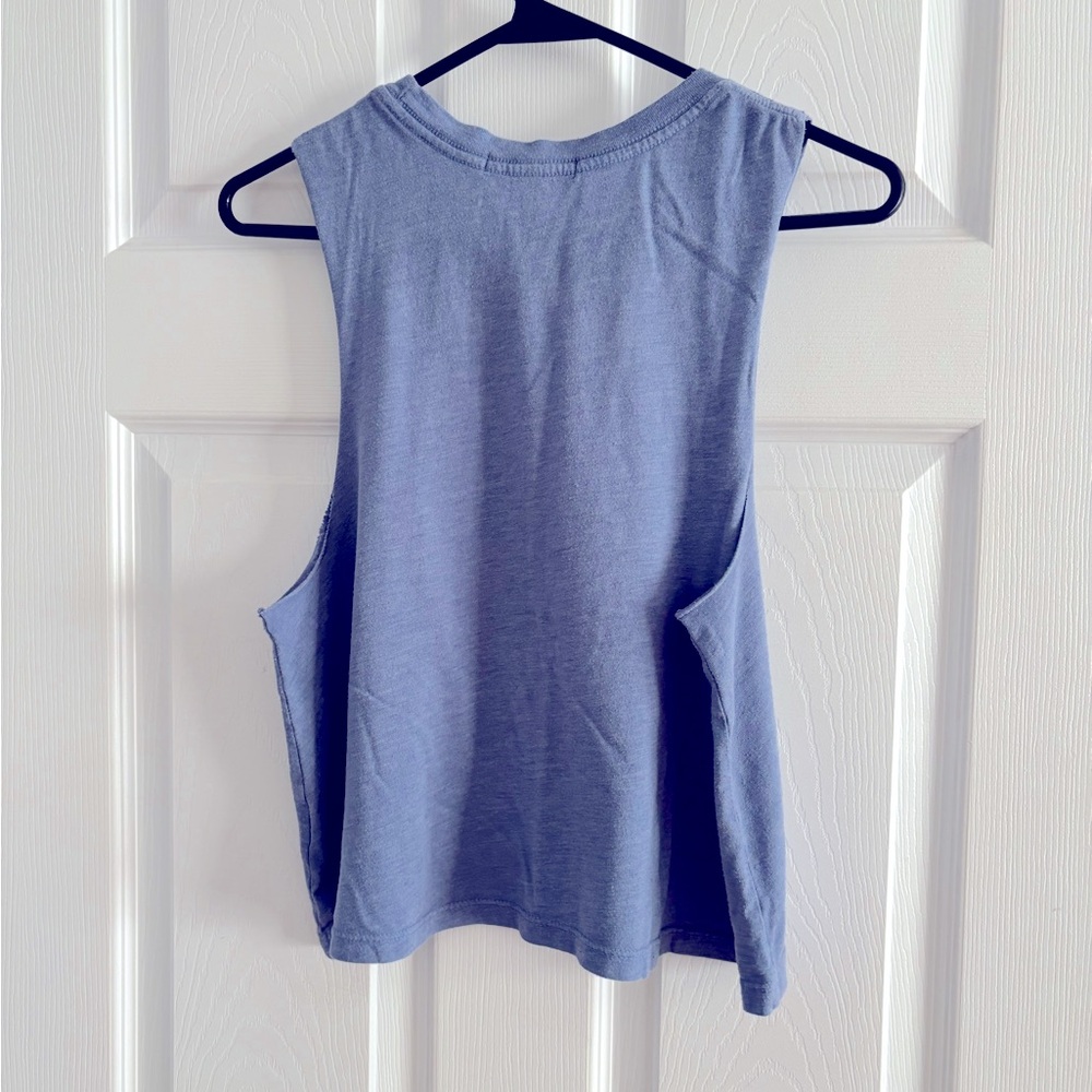 Spiritual Gangster Blue Crop Muscle Tee - Picture 4 of 4